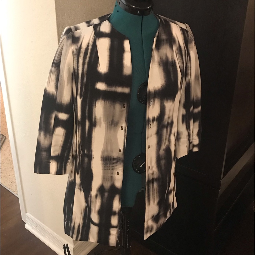 Chic Retro Blazer Jacket -  Black & White